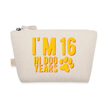 I'M 16 In Dog Years Circa 90 Years Funny Birthday - Organic Pouch - nature - Front