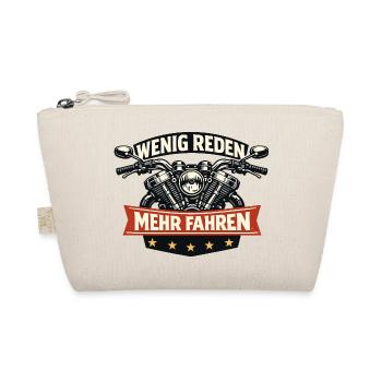 Wenig reden mehr fahren Motorrad Vintage - Bio-Täschchen - Natur - Vorne