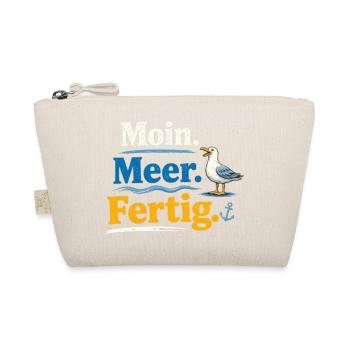 Moin Meer Fertig Möwe lustig Spruch  - Bio-Täschchen - Natur - Vorne