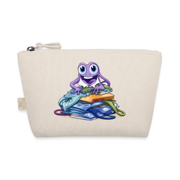 Creative Monster on Stack of Books - Organic Pouch - nature - Front
