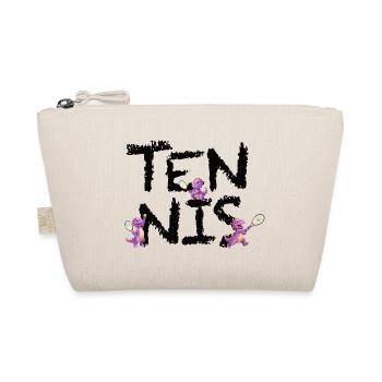 Tennis with Dino Tami in black / official design - Organic Pouch - nature - Front