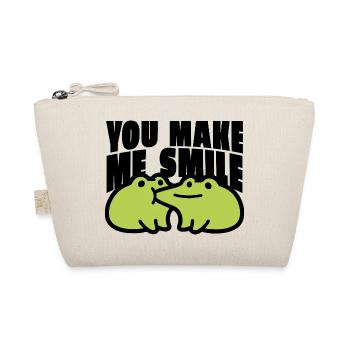 You Make me Smile Spruch - Bio-Täschchen - Natur - Vorne