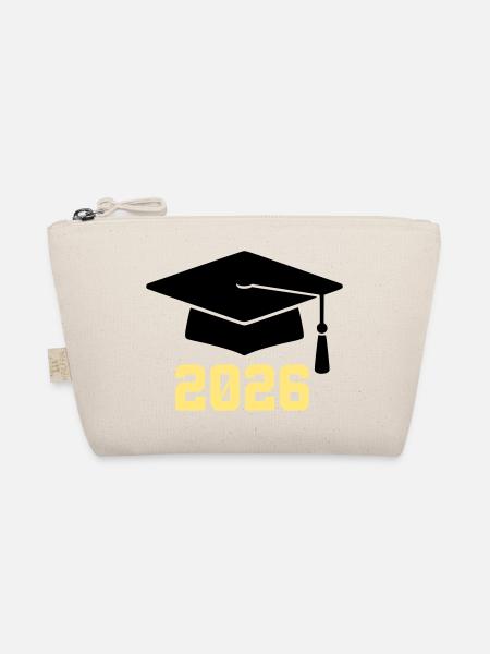 Graduate 2026 Bachelor Hat - Organic Pouch - nature - Front