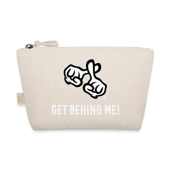 Get Behind Me! (Cross / Bible / Religion / NEG 2C) - Organic Pouch - nature - Front
