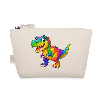 Colorful dinosaur cartoon funny animal - Organic Pouch - nature - Front