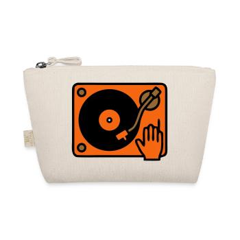 DJ Plattenspieler Hand Scratching - Bio-Täschchen - Natur - Vorne