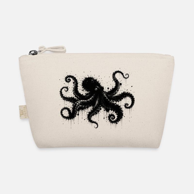 Octopus Octopus Watercolor Splatter Design Organic Pouch