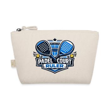 Padel Court Ruler Logo - Organic Pouch - nature - Front