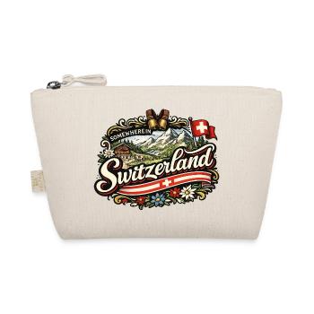 Vintage Swiss Alps Charm - Organic Pouch - nature - Front