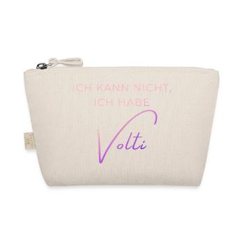 Voltigieren Training: Lustiger Volti Spruch - Bio-Täschchen - Natur - Vorne