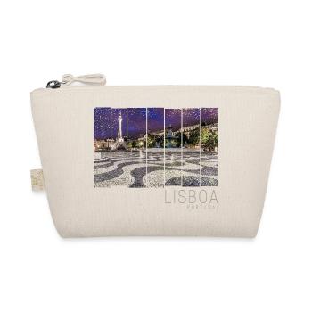 Lissabon in Portugal Retro Rossio Vintage Souvenir - Bio-Täschchen - Natur - Vorne