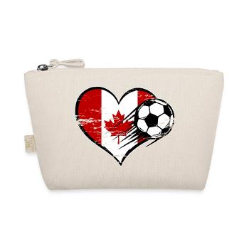 Canada Flag Soccer avec Cœur - Trousse biologique - nature - Devant