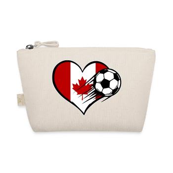 Canada Flag Soccer avec Cœur - Trousse biologique - nature - Devant
