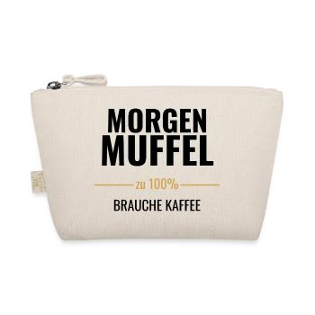 Morgenmuffel zu 100% – Brauche Kaffee - Bio-Täschchen - Natur - Vorne
