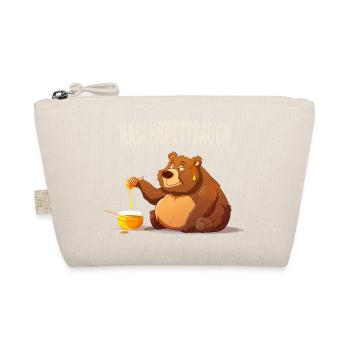 Naschbrettbauch Lustiger Honigbär - Bio-Täschchen - Natur - Vorne