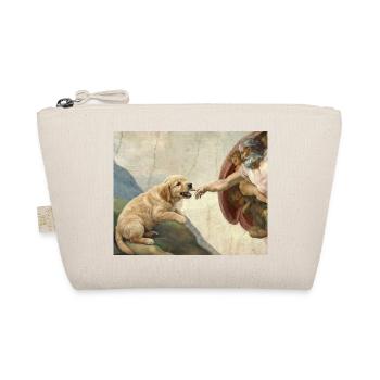 Dog God Hand Golden Retriever Dog Meme - Organic Pouch - nature - Front