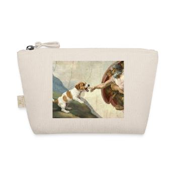 Dog God Hand Beagle Dog meme - Organic Pouch - nature - Front
