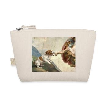 Dog God Hand Beagle Dog meme - Organic Pouch - nature - Front