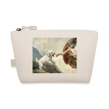 Dog God Hand Poodle Dogs meme - Organic Pouch - nature - Front