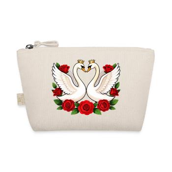 Royal Swan Union with Roses - Organic Pouch - nature - Front