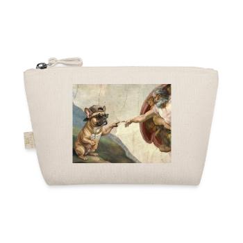 Cat Slaps God's Hand Funny Cats Meme - Organic Pouch - nature - Front