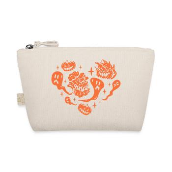 Halloween Heart with Halloween Party - Organic Pouch - nature - Front
