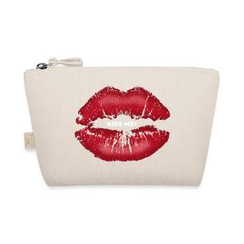 Embrasse-moi ! Lèvres qui embrassent avec du rouge à lèvres en disant - Trousse biologique - nature - Devant