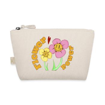 Flower Power Smile Pop Art - Bio-Täschchen - Natur - Vorne