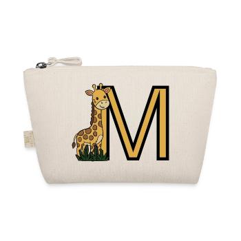 Giraffen M Initialen Design - Bio-Täschchen - Natur - Vorne