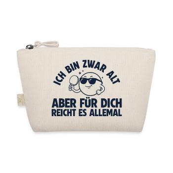 Tischtennis Bin zwar alt Retro Tischtennisspieler - Bio-Täschchen - Natur - Vorne