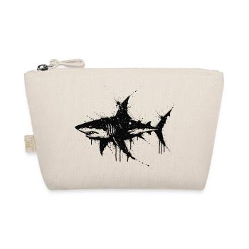 Black Splat Shark Aquarell - Bio-Täschchen - Natur - Vorne
