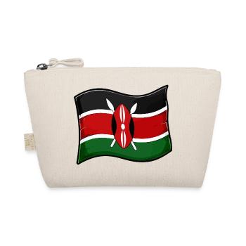 Kenya Flag Maasai Shield Design - Organic Pouch - nature - Front