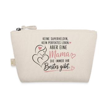 Mama mit Herz – Beste Mama - Bio-Täschchen - Natur - Vorne