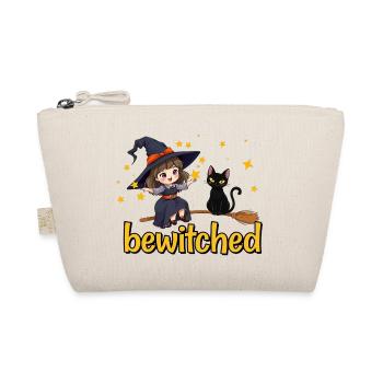 Witch and cat in star magic - Organic Pouch - nature - Front