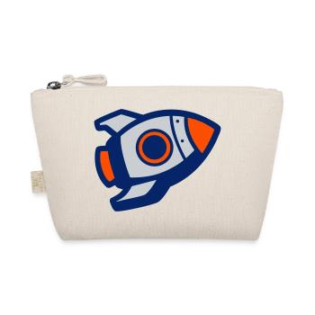 Launching Rocket Silhouette - Organic Pouch - nature - Front