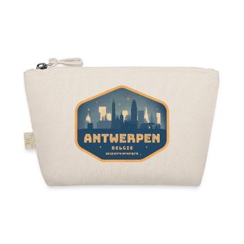 Antwerpen Belgie Vintage Badge - Bio-Täschchen - Natur - Vorne