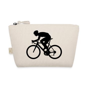 Road Bike Silhouette Cycling - Organic Pouch - nature - Front