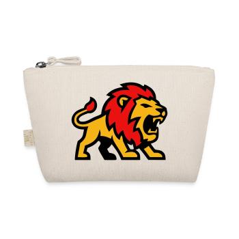 Lion Mascot Crest Logo - Organic Pouch - nature - Front
