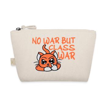 No war but class war Klassenkrieg Katze Logo Text - Bio-Täschchen - Natur - Vorne