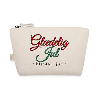 Glædelig Jul Frohe Weihnachten auf Dänisch - Bio-Täschchen - Natur - Vorne