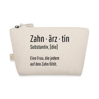 Zahnärztin Substantiv Definition Geschenk - Bio-Täschchen - Natur - Vorne
