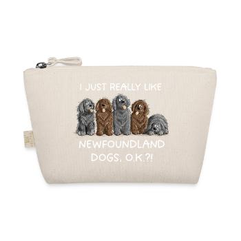 I Really Like Newfoundland Dogs Newfie Hund Spruch - Bio-Täschchen - Natur - Vorne