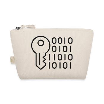 Digital-Schlüssel-Verschlüsselungslinien-Symbol - Bio-Täschchen - Natur - Vorne