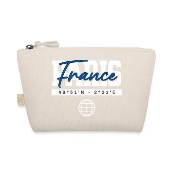 Paris Frankreich Koordinaten Reise Souvenir - Bio-Täschchen - Natur - Vorne