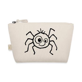 Niedliche Halloween-Spinne im Kritzelstil - Bio-Täschchen - Natur - Vorne
