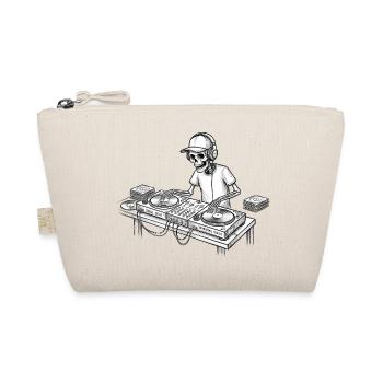 DJ-Skelett auf dem Mixer - Bio-Täschchen - Natur - Vorne