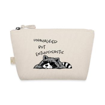 Unqualified but Enthusiastic – Lustiger Waschbär - Bio-Täschchen - Natur - Vorne