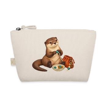 Otter fädelt einen Taschenanhänger - Bio-Täschchen - Natur - Vorne
