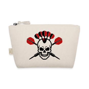 Totenkopf Dartpfeile Logo - Bio-Täschchen - Natur - Vorne