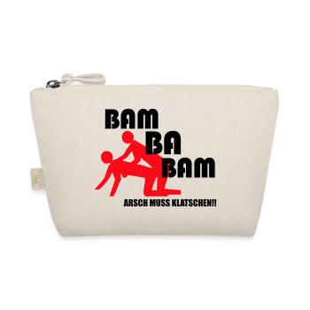 Arsch muss klatschen Bam ba Bam - Bio-Täschchen - Natur - Vorne